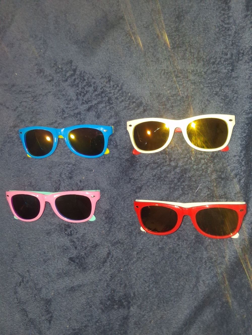 Kids Classic Wayfarer Sunglasses - Blue, White, Pink, Red
